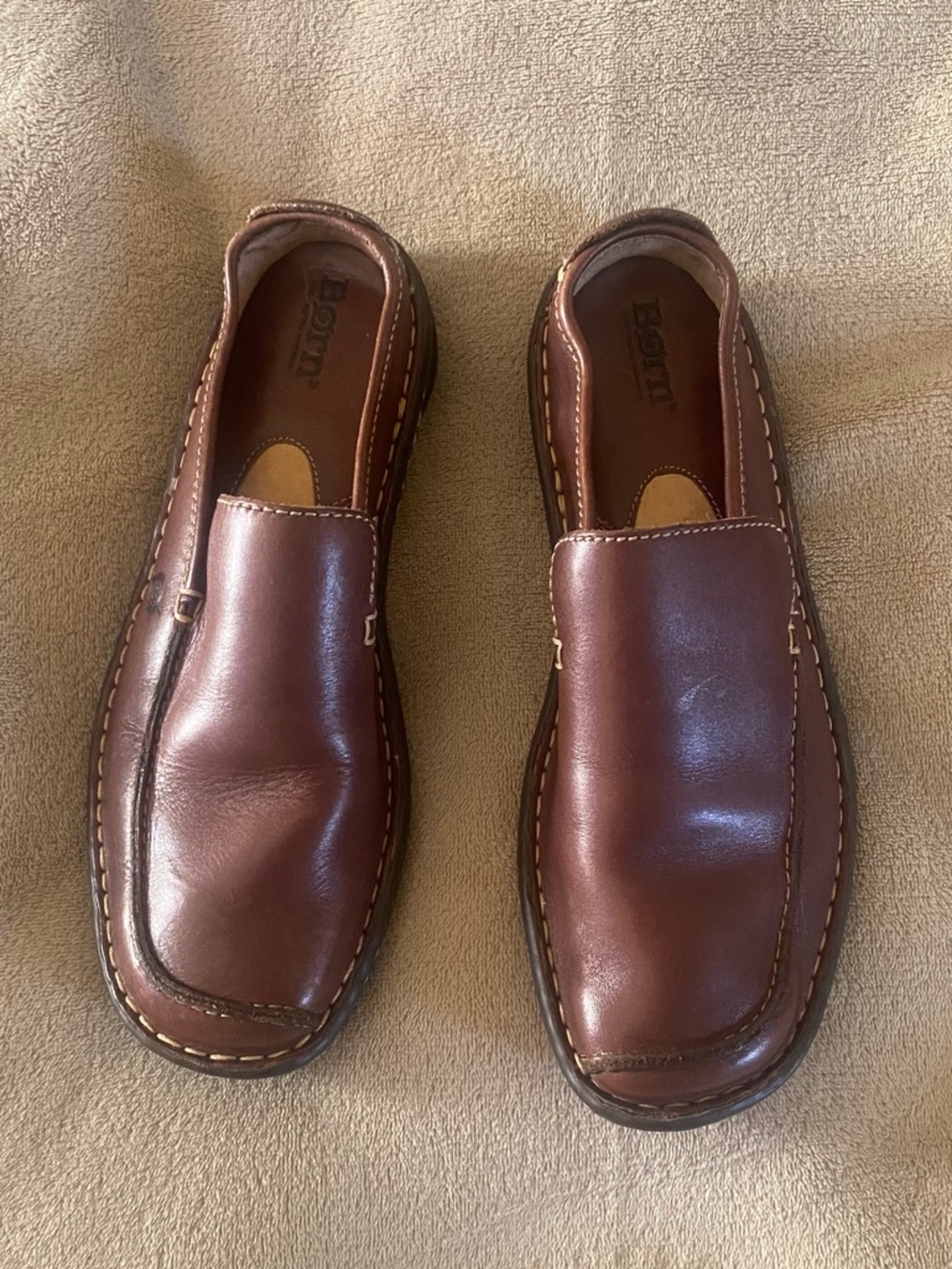 BORN Mule clog loafers shoes burgundy brown